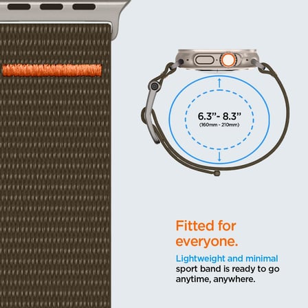 DuraPro Flex Ultra Apple Watch Ultra2/Apple Watch Ultra 49 mm, Seri 9/8/SE2/7/6/SE/5/4/3/2/1 45 mm/44 mm/42 mm Ayarlanabilir Solo Döngü Bant Kayışı