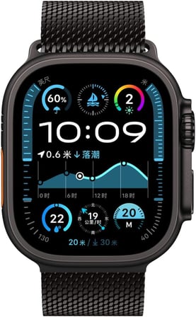 Apple Watch Ultra 1/2/3 49mm ile Uyumlu Kordon Titanyum Kelebek Klipsli Milano Loop 121