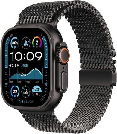 Apple Watch Ultra 1/2/3 49mm ile Uyumlu Kordon Titanyum Kelebek Klipsli Milano Loop 121