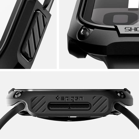 Apple Watch 46mm Seri 11/10 ile Uyumlu Kılıf Tough Armor Black - ACS08603