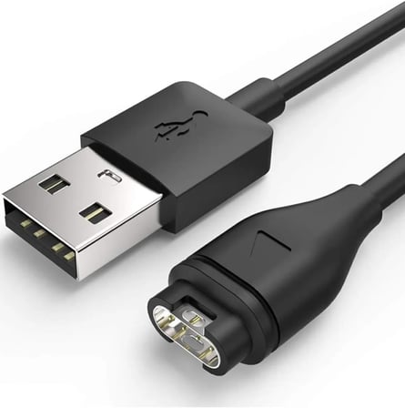 USB Şarj ve Veri Kablosu, Garmin Fenix 5/7/7s/7x/6/6s Uyumlu, 1m, Siyah