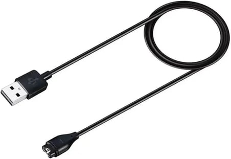 USB Şarj ve Veri Kablosu, Garmin Fenix 5/7/7s/7x/6/6s Uyumlu, 1m, Siyah
