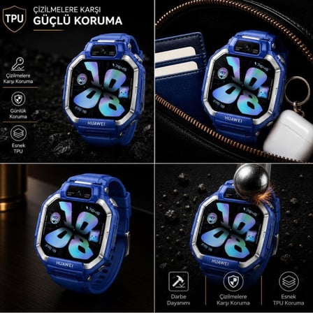 Huawei Watch Kids X1 İle Uyumlu Ekran Koruyucu TPU, Tam Kaplayan Akıllı Saat Koruması 2 Adet, Çizilmeye Dayanıklı Şeffaf Koruma