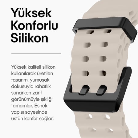 Samsung Galaxy Watch Ultra 47mm ile Uyumlu Delikli Model Ocean Loop Yumuşak ve Hafif Silikon Kordon