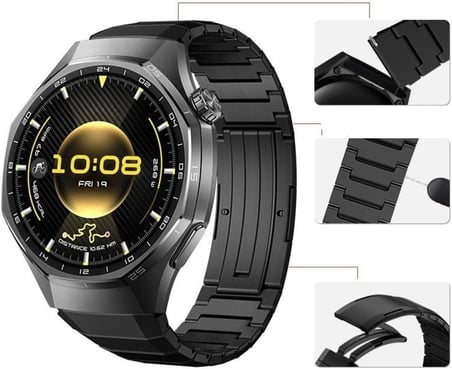 Huawei ile uyumlu Watch GT 6/5/4/3/2 Pro 46mm (22MM) Kordon Metal Titanyum Saate Orjinal 1e-1 Uyum+Kısıltma Apr