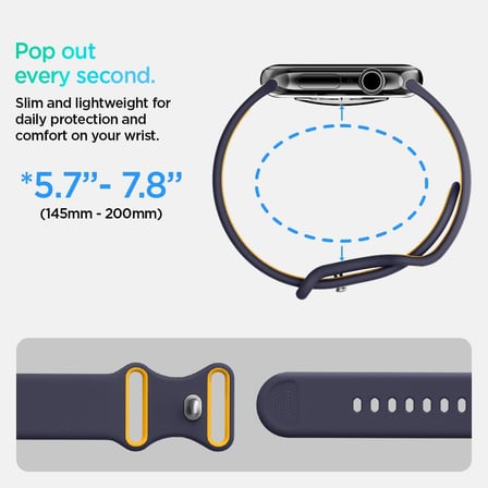 Apple Watch 49/46mm Ultra 4/3/2/1 / Seri 12/11/10 ile Uyumlu Kordon Kayış Band Nano Pop Blueberry Navy - AMP09322