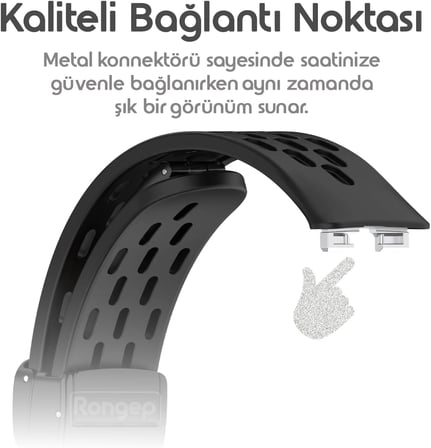 [Air-Loop] Huawei Band 10-9-8 ile Uyumlu Kordon Manyetik Kilit Mekanizmalı Huawei Band 10 Yumuşak Silikon Kordon Nefes Alabilirlik Sağlayan Delikli Tasarım Huawei Band 10 Kordonu