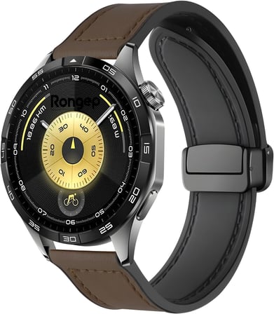 Huawei ile Uyumlu Hybrid Loop 22mm Kordon GT6/GT6 Pro/GT5/GT5 Pro/GT4/GT3/GT3 Pro/GT2/GT2 Pro 46mm için Manyetik Toka GT6 Pro Kordonu 1.Sınıf Kaplama Deri Görünümlü GT6 Kordon