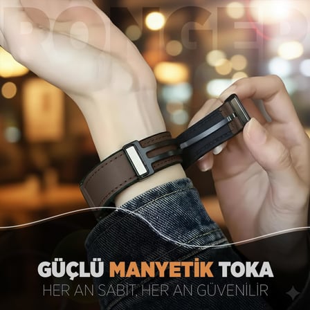 Huawei ile Uyumlu Hybrid Loop 22mm Kordon GT6/GT6 Pro/GT5/GT5 Pro/GT4/GT3/GT3 Pro/GT2/GT2 Pro 46mm için Manyetik Toka GT6 Pro Kordonu 1.Sınıf Kaplama Deri Görünümlü GT6 Kordon