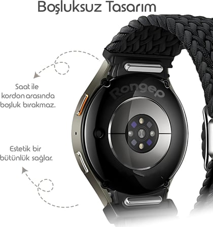 Yeni Nesil Bağlantı Örgü Loop 20mm Kordon Samsung ile Uyumlu Galaxy Watch 7/6/5/4 Serisi için Galaxy Watch 7 Kordon (40mm/44mm) Watch 6/4 Classic (47/43/42mm) Watch 5 Pro Uyumlu