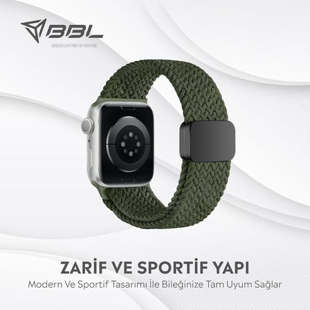 Apple Watch Series SE/11/10/9/8/7/6/5/4/3 ile Uyumlu Kumaş Kordon 46mm/45mm/44mm, Series 10 42mm/41mm/40mm/38mm