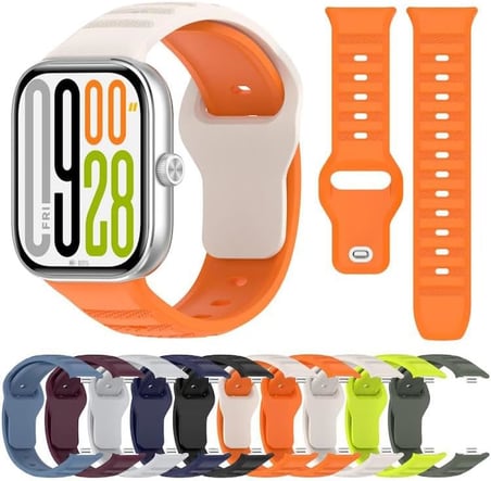 Xiaomi Redmi Watch 6/5/4/Mi Band 9 Pro/8 Pro ile Uyumlu Rugged Loop Kordon Rahat ve Yumuşak Mi Band 9 Pro Kordon Pin-and-Tuck Toka Deformasyona Dayanıklı Redmi Watch 6 Kordonu