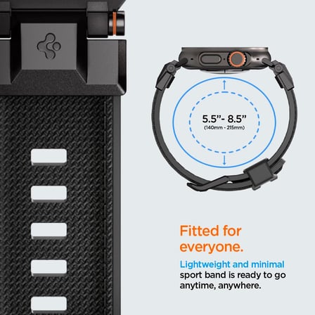 Apple Watch 49/46mm Ultra 4/3/2/1 / Seri 12/11/10 ile Uyumlu Kordon Kayış Band DuraPro Armor Black Edition - AMP09229