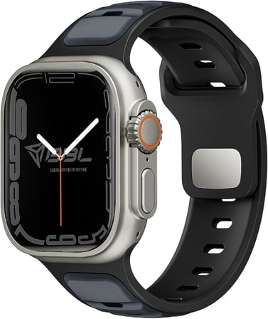 Apple Watch Series SE/11/10/9/8/7/6/5/4/3 ile Uyumlu Silikon Kordon 46mm/45mm/44mm, Series 10 42mm/41mm/40mm/38mm