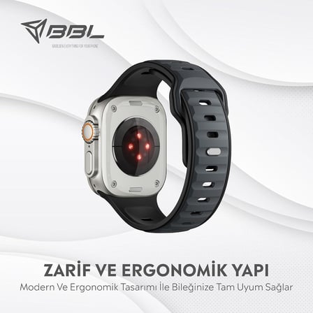 Apple Watch Series SE/11/10/9/8/7/6/5/4/3 ile Uyumlu Silikon Kordon 46mm/45mm/44mm, Series 10 42mm/41mm/40mm/38mm