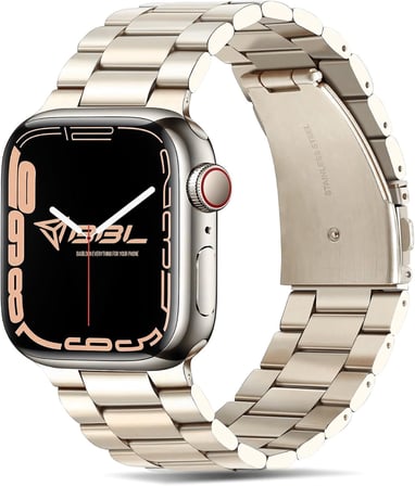 Apple Watch Series SE/11/10/9/8/7/6/5/4/3 ile Uyumlu Çelik Kordon (BBL04)
