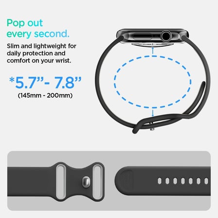 Apple Watch 49/46mm Ultra 4/3/2/1 / Seri 12/11/10 ile Uyumlu Kordon Kayış Band Nano Pop Black Sesame - AMP09321