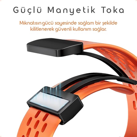 [Air-Loop] Huawei Watch Fit 5/Fit 5 Pro/Fit 4/Fit 4 Pro/Fit 3 ile Uyumlu Kordon Manyetik Kilit Mekanizmalı Fit 5 Kordon Nefes Alabilen Delikli Tasarım Huawei Fit 5 Pro Kordonu