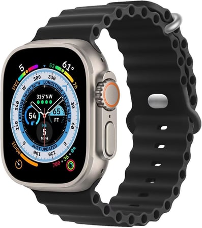 Ocean Band Apple Watch Ultra 49 mm 45 mm 44 mm 42 mm, Kadın Erkek Spor Dış Mekan Silikon Kayış iWatch Serisi Ultra SE 8 7 6 5 4 3 2 1