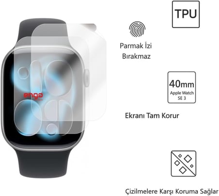 Apple Watch 11 42mm İle Uyumlu Ekran Koruyucu, Tam Kaplayan Akıllı Saat Koruması, Çizilmeye Dayanıklı Tpu Koruma 2 Adet, Hd Şeffaf
