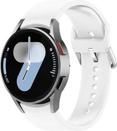 Galaxy Watch 7/6/5/4/FE Serisi (40mm/44mm), Watch 6/4 Classic (47mm/43mm/42mm) ve Galaxy Watch 5 Pro (45mm) İçin Konforlu ve Yumuşak 20mm Kavisli Silikon Kordon