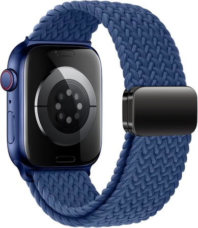 Apple Watch ile Uyumlu Metal Manyetik Tokalı Esnek ve Konforlu Örgü Kordon Kullanımı Kolay Kayış