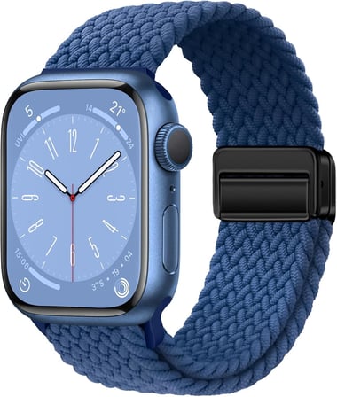 Apple Watch ile Uyumlu Metal Manyetik Tokalı Esnek ve Konforlu Örgü Kordon Kullanımı Kolay Kayış