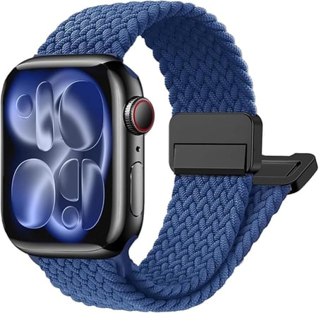 Apple Watch Uyumlu Manyetik Tokalı Örgü Kordon - 49mm/46mm/45mm/44mm/42mm/41mm/40mm/38mm Uyumlu - Apple Watch SE & Ultra 3/2/1 & Series 11-1