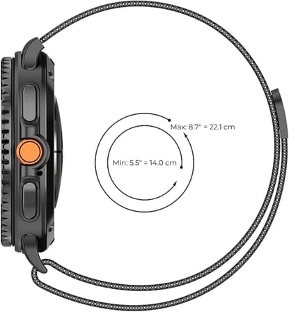 Samsung Galaxy Watch 9 / Watch 8 (40mm/44mm) ve Watch 8 Classic (46mm) Uyumlu Premium Paslanmaz Çelik Hasır Örgü Saat Kordonu - Nefes Alabilen, Konforlu, Ayarlanabilir Güçlü Manyetik Tokalı