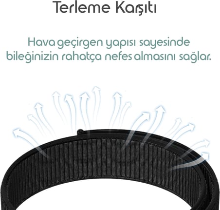 Samsung Galaxy Fit 3 İle Uyumlu Hasırlı Kumaş Kordon Terleme Yapmayan Cildi Tahriş Etmeyen Nefes Alabilir Yapılı Kademeli Cırt Cırt Tasarımlı Deformasyona Dayanıklı Rahat Kayış