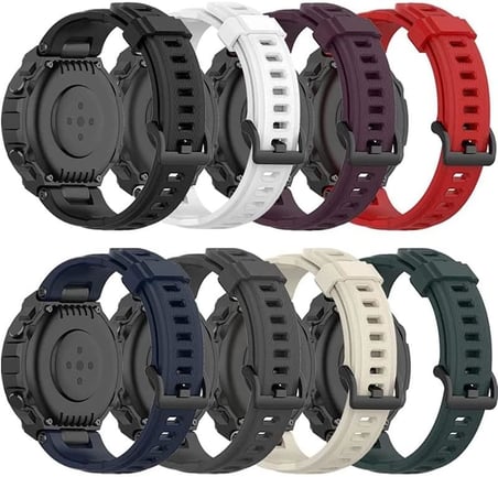 Amazfit T-rex ve T-rex Pro Akıllı Saat ile Uyumlu Solitude Yumuşak Silikon Spor Yedek Saat Kordonu Profesyonel Silikon Kordon Su Geçirmez Nefes Alabilir Bileklik