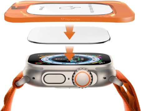 Apple Watch Ultra 2, Ultra 49Mm İle Uyumlu, 49Mm Ekran Koruyucu, Kolay Hizalama Cercevesi İle Kurulum, Su Gecirmez, Uhd Temperli Cam, Watch Screen Protector, (Otomatik Hizalama Aparatli)