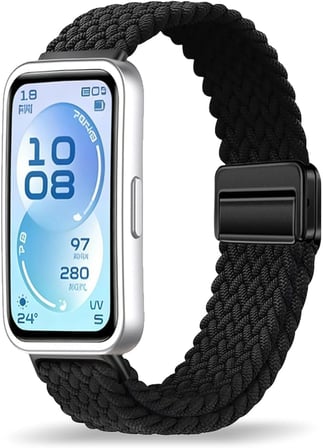 [Örgü Loop] Huawei Band 11/11 Pro ile Uyumlu Kordon Manyetik Tokalı Yumuşak ve Konforlu Huawei Band 11 Kordon Terletmeyen Nefes Alabilen Elastik Kumaşlı Huawei Band 11 Pro Kordonu