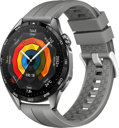 [Strip Loop] Huawei ile Uyumlu 22mm Kordon GT6/GT6 Pro/GT Runner 2/GT5/5 Pro/GT4/GT3/3 Pro 46mm için Yumuşak Silikonlu GT6 Pro Kordon Yüzeyi Şerit Görünümlü GT6 46mm Kordonu