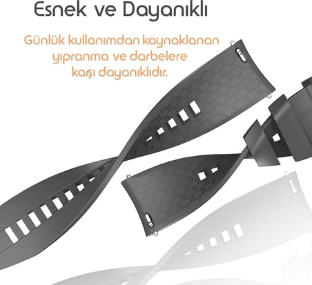 [Strip Loop] Huawei ile Uyumlu 22mm Kordon GT6/GT6 Pro/GT Runner 2/GT5/5 Pro/GT4/GT3/3 Pro 46mm için Yumuşak Silikonlu GT6 Pro Kordon Yüzeyi Şerit Görünümlü GT6 46mm Kordonu