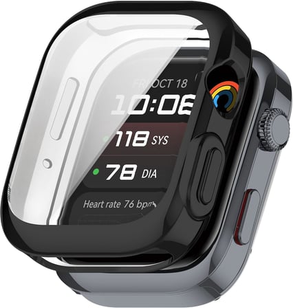 [Soft-Case] Huawei Watch D2 için 360° Kasa Koruyucu Yumuşak TPU Kılıf Dokunma ve Netliği Etkilemeyen Huawei D 2 Koruyucu Darbelere Karşı Huawei Watch D2 Ekran Koruyuculu Kılıf (Siyah)