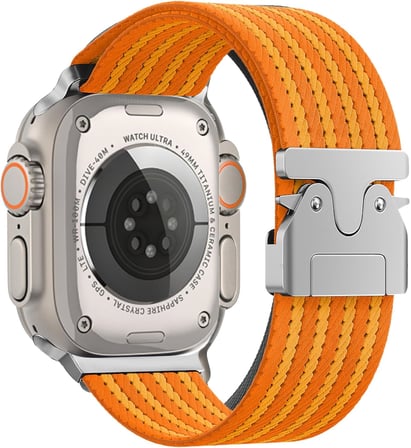 Apple Watch Series SE/11/10/9/8/7/6/5/4/3 ile Uyumlu Kumaş Kordon 49mm/46mm/45mm/44mm (Series 1-3 - 42MM)