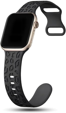 Apple ile Uyumlu Watch 11 10 42mm – 6 7 8 9 10 Se Uyumlu 38-40-41mm Leopar Desenli Silikon Kordon