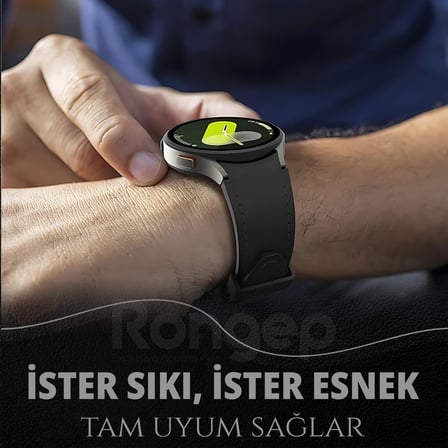 Samsung ile Uyumlu Deri Görünümlü Hibrit 20mm Silikon Kordon Galaxy Watch 7/6/5/4 Serisi için Galaxy Watch 7 Kordon (40mm/44mm) Watch 6/4 Classic (47/43/42mm) Watch 5 Pro Uyumlu