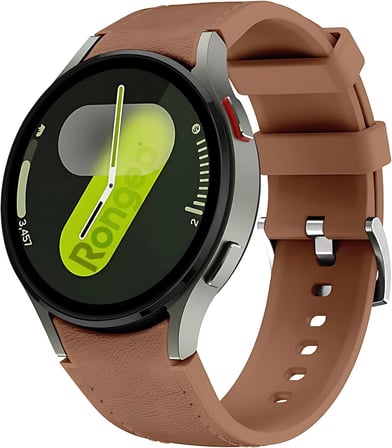 Samsung ile Uyumlu Deri Görünümlü Hibrit 20mm Silikon Kordon Galaxy Watch 7/6/5/4 Serisi için Galaxy Watch 7 Kordon (40mm/44mm) Watch 6/4 Classic (47/43/42mm) Watch 5 Pro Uyumlu
