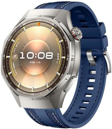 Huawei Watch GT6 Pro 46MM Uyumlu Metal Tokalı Dikiş Detaylı Dokuma Silikon Kordon – Şık, Rahat, Terletmeyen ve Ayarlanabilir Akıllı Saat Kayışı