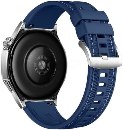 Huawei Watch GT6 Pro 46MM Uyumlu Metal Tokalı Dikiş Detaylı Dokuma Silikon Kordon – Şık, Rahat, Terletmeyen ve Ayarlanabilir Akıllı Saat Kayışı