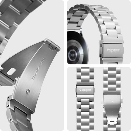 Galaxy Watch Serileri ile Uyumlu Kordon Kayış Band Modern Fit Silver - AMP03870