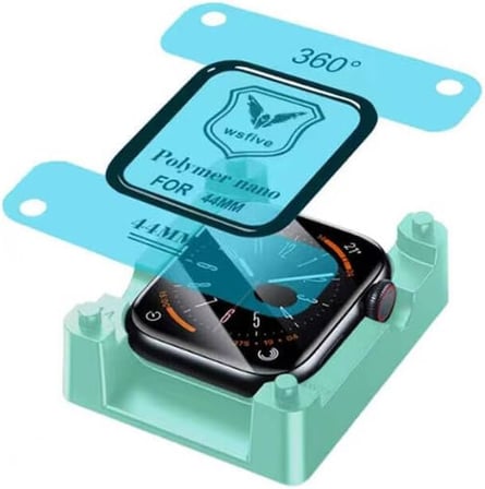 Apple ile uyumlu Watch 44mm Polymer Nano Ekran Koruyucu + Kolay Uygulama Aparatlı