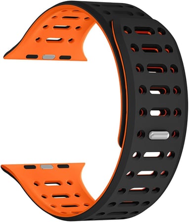 Apple ile uyumlu Watch Ultra 1/2/3 49mm Kordon Renkli 3Delikli Esnek Silikon Strap 124
