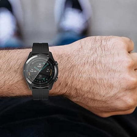Huawei GT2 ile uyumlu 46mm Watch Gard 02 Ekran Koruyucu Siyah