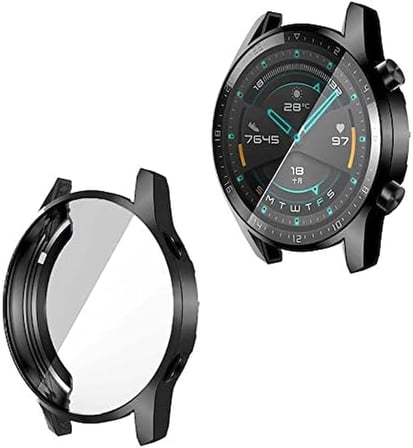 Huawei GT2 ile uyumlu 46mm Watch Gard 02 Ekran Koruyucu Siyah