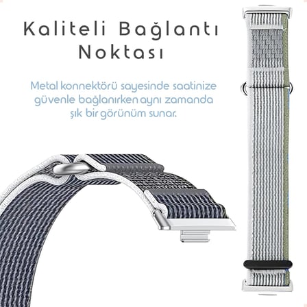 [Hook Loop] Huawei Watch Fit 5/Fit 5 Pro/Fit 4/Fit 4 Pro/Fit 3 ile Uyumlu Kordon Cırt Cırt Tasarım Fit 5 Kordon Nefes Alabilen Terletmeyen Kumaşlı Huawei Fit 5 Pro Kordonu