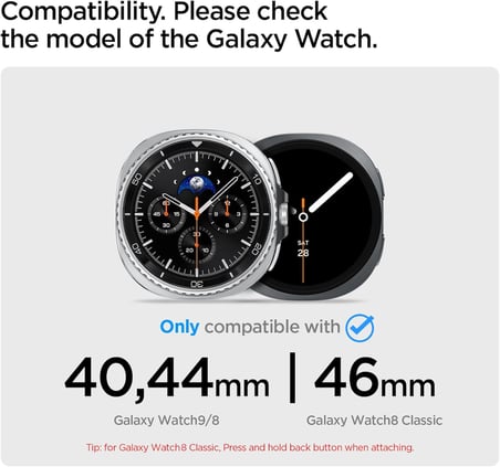Galaxy Watch 9/8 (40/44mm) 8 Classic (46mm) ile Uyumlu Kordon Kayış Band Lite Fit Black - AMP10117