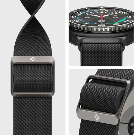 Galaxy Watch 9/8 (40/44mm) 8 Classic (46mm) ile Uyumlu Kordon Kayış Band Lite Fit Black - AMP10117